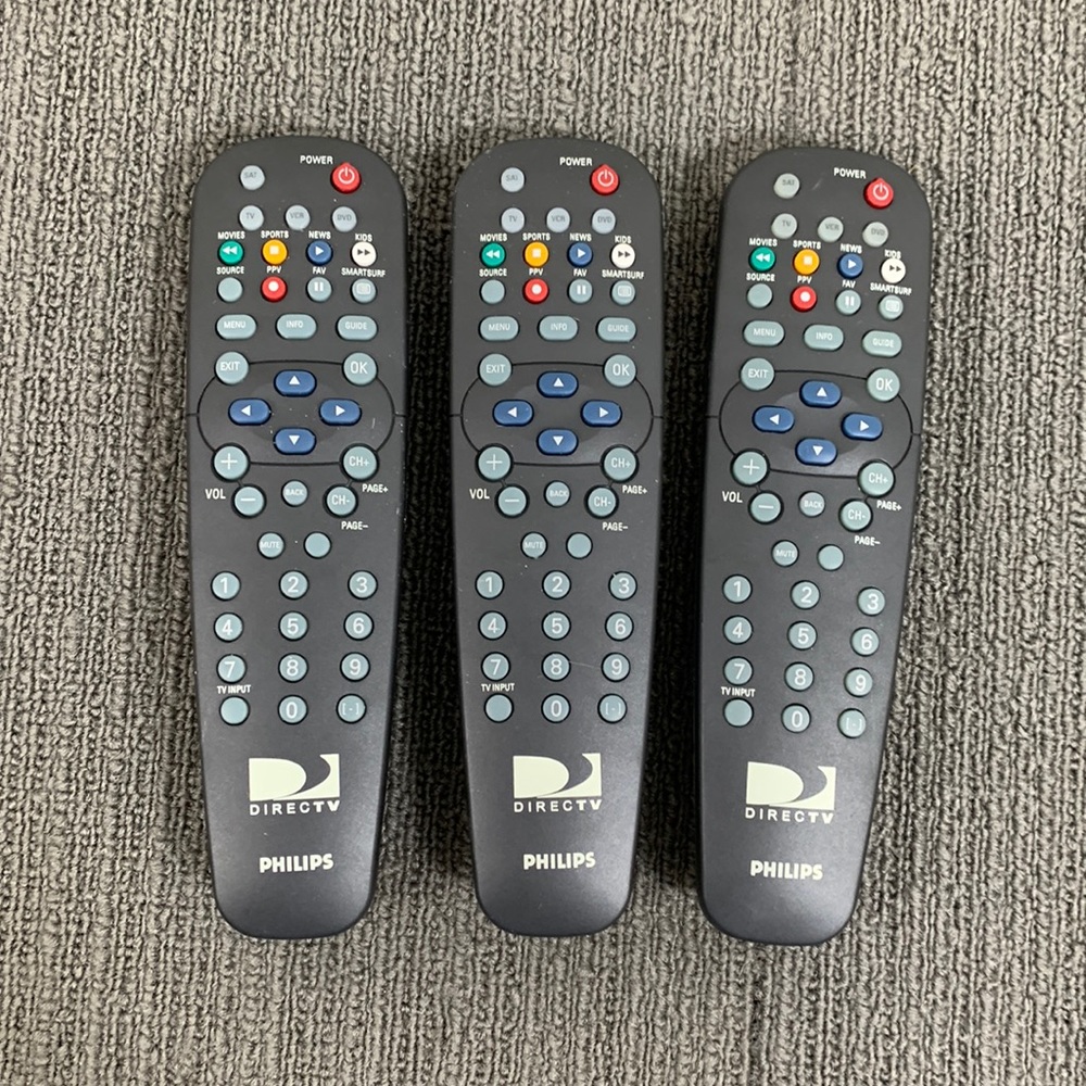 Lot of 3 Philips TV Remote Control Direct TV RC19041003/01 Tested and Working